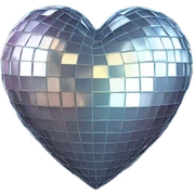 Disco ball heart  sticker
