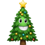 Christmas tree smiling sticker