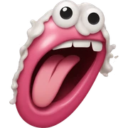 Tongue sticking out sticker