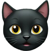 black cat in a Christmas tree sticker