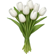 white tulip bouquet  sticker