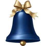 Navy blue Christmas bell sticker