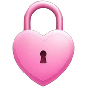 Pink Heart shaped lock sticker