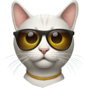 Cat with sunglasses sticker