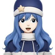 happy girl in blue hat sticker