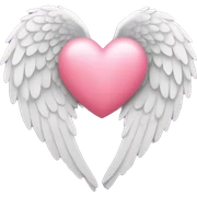 heart with angel wings sticker