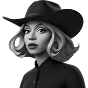 girl in hat monochrome gaze sticker