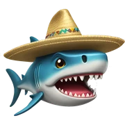 Tiburón con sombrero  sticker