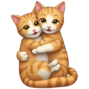 hugging cats sticker