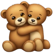 Teddy hugging another teddy sticker