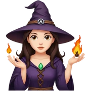 Beautiful brunette doing Witch craft sticker