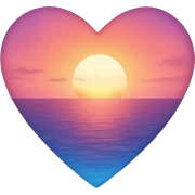 sunset scale heart sticker