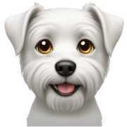 White small dog short regs sticker