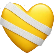 Yellow heart with bandage sticker