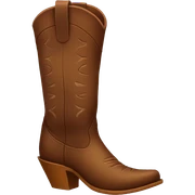 Brown cowgirl boots sticker