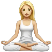 yoga girl blone sticker