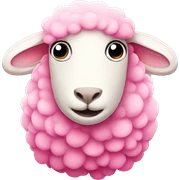 Pink sheep  sticker