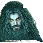 bearded boy with yellow eyes sticker