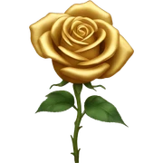 Golden rose sticker