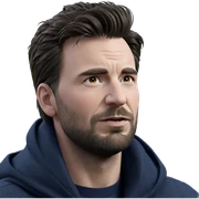 portrait of a bearded male sticker