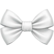 White bow  sticker