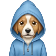 dog wearing hoodie sticker