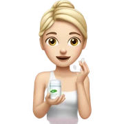 White girl applying moisturiser  sticker