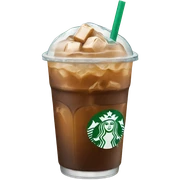 Starbuck ice coffee with ice cubes sticker