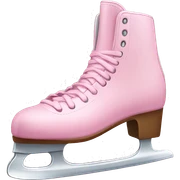 pastel pink ice skates sticker