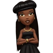 confident ebony beauty with jewelry sticker