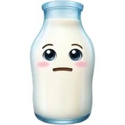 cute milk with glass sticker