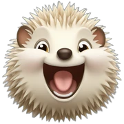 hedgehog laughing sticker