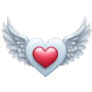 heart with angel wings sticker