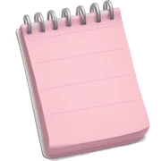 light pink notepad sticker
