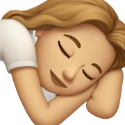 light brown hair girl sleeping sticker