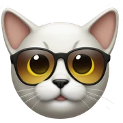 Cat with sunglasses sticker