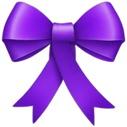 Purple ribbon sticker