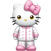 Hello Kitty en pyjama hello kitty  sticker