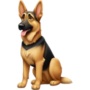 German Shepard standing sticker