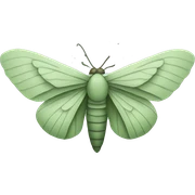 Sage green moth sticker