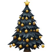 Gothic Christmas tree sticker