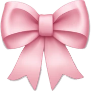 light pink ribbon bow sticker