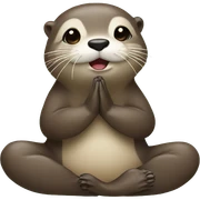 Otter yoga sticker