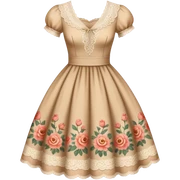Vintage dress sticker