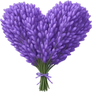 Lavender heart sticker