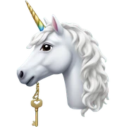 Unicorn with key sticker