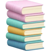 pastel color book stack sticker