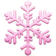Pink snowflake sticker
