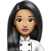 Barbie chef black hair sticker