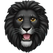 Black lion sticker